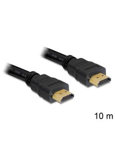   DeLock High Speed HDMI-kábel típusú Ethernet ? HDMI A dugós > HDMI A dugós 10m Black