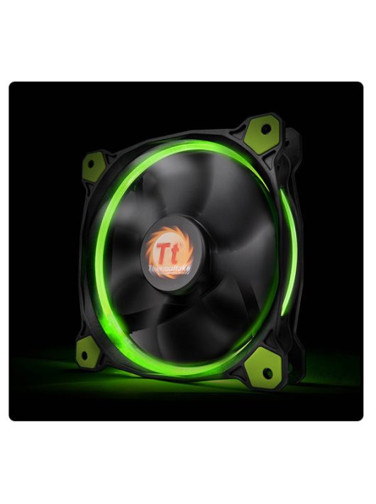 Thermaltake CL-F039-PL14GR-A Riing 14cm Cooler Black/Green LED