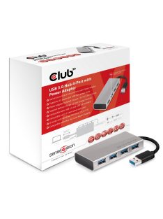 Club3D SenseVision 4port USB3.0 Hub Silver