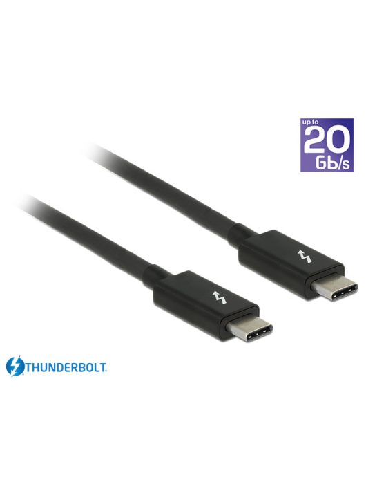 DeLock Thunderbolt 3 (20 Gb/s) USB-C cable male > male passive 1m 5A Black