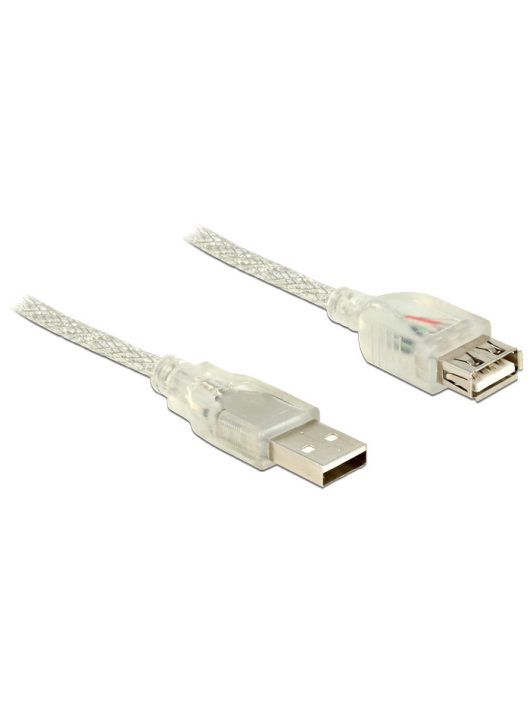 DeLock Extension cable USB 2.0 Type-A male > USB 2.0 Type-A female 1m transparent