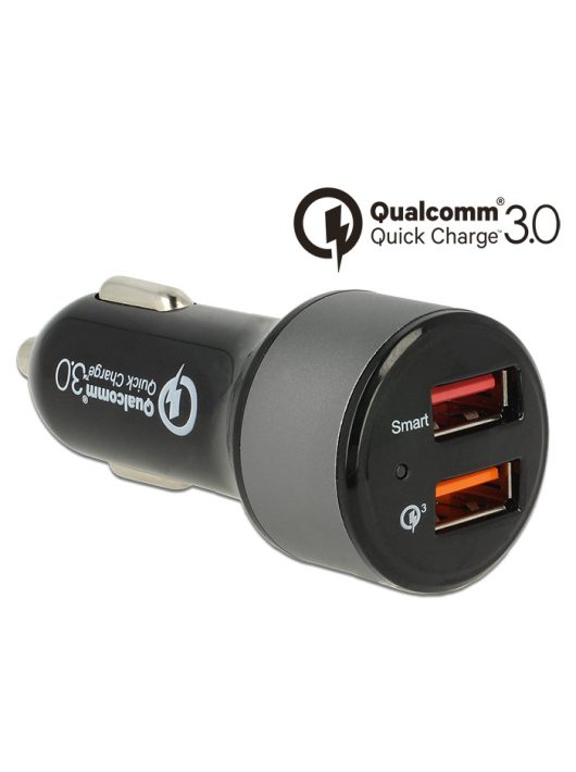 Navilock Ladeadapter 2xUSB Typ-A Qualcomm Quick Charge 3.0 Black