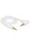 DeLock Cable Stereo Jack 3.5 mm 4 pin male > male angled 0,5m white