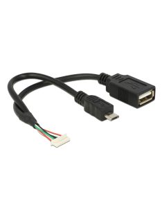   DeLock Cable USB 2.0 pin header female 1,25mm 8 pin > USB 2.0 Type-A female+ USB 2.0 Type Micro-B male 15cm