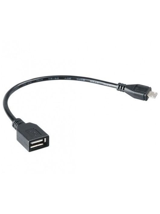 Akasa microUSB - USB Type-A OTG kábel 15cm Black