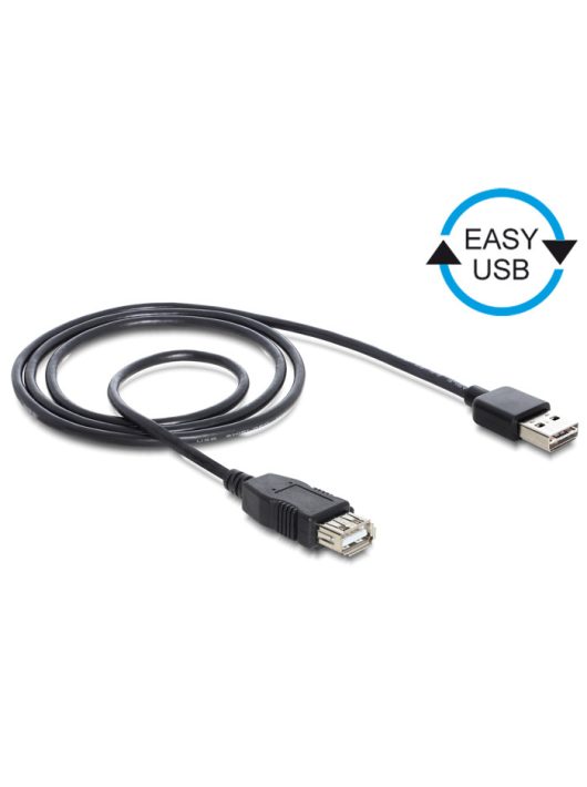 DeLock Extension cable EASY-USB 2.0 Type-A male > USB 2.0 Type-A female Black 1m