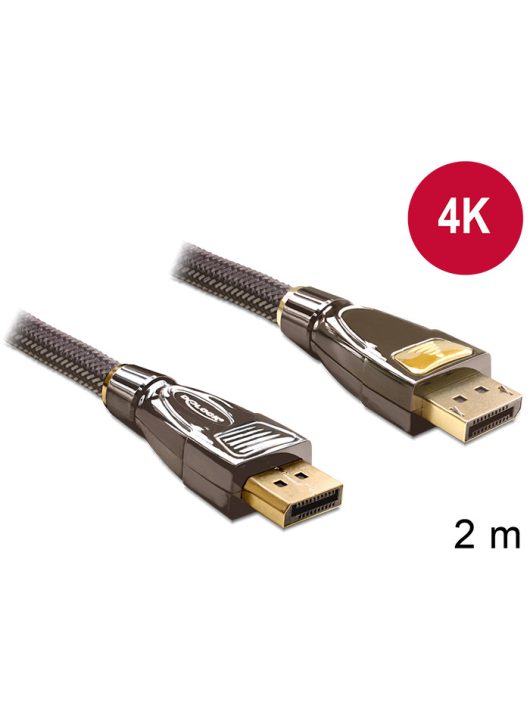 DeLock Cable Displayport 1.2 male > Displayport male 4K 2m PREMIUM