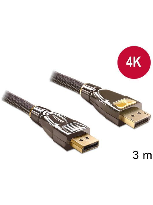 DeLock Cable Displayport 1.2 male > Displayport male 4K 3m PREMIUM