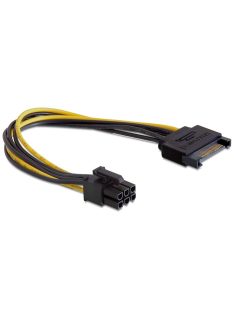 DeLock Cable Power SATA 15 pin > 6 pin PCI Express 0,2m