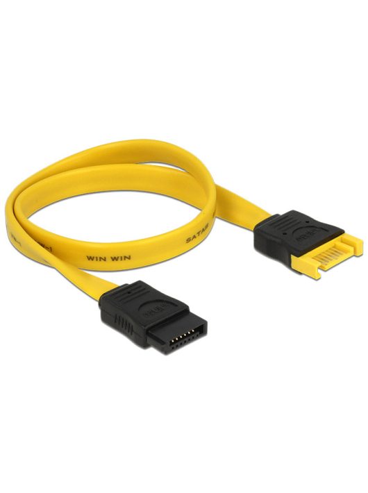 DeLock Extension cable SATA 6 Gb/s male > SATA female 30cm Yellow