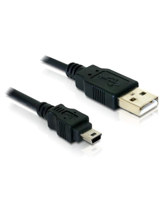 DeLock Cable USB 2.0 > USB-B mini 5pin male/male 1,5m Black