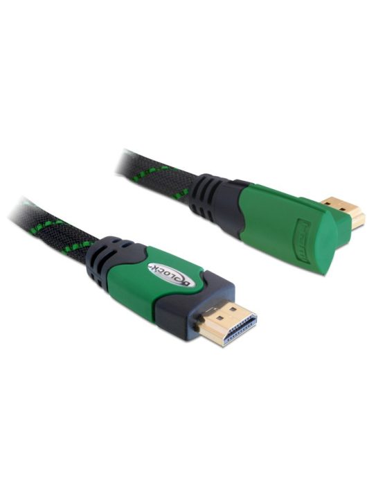 DeLock Cable High Speed HDMI with Ethernet ? HDMI A male > HDMI A male angled 4K 1m