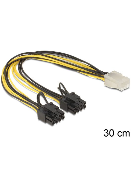 DeLock Cable PCI Express power supply 6 pin female > 2x 8 pin male