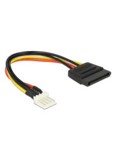   DeLock Power Cable SATA 15 pin female > 4 pin floppy male 15cm