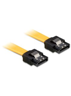   DeLock Cable SATA 6 Gb/s male straight > SATA male straight 20 cm Yellow Metal