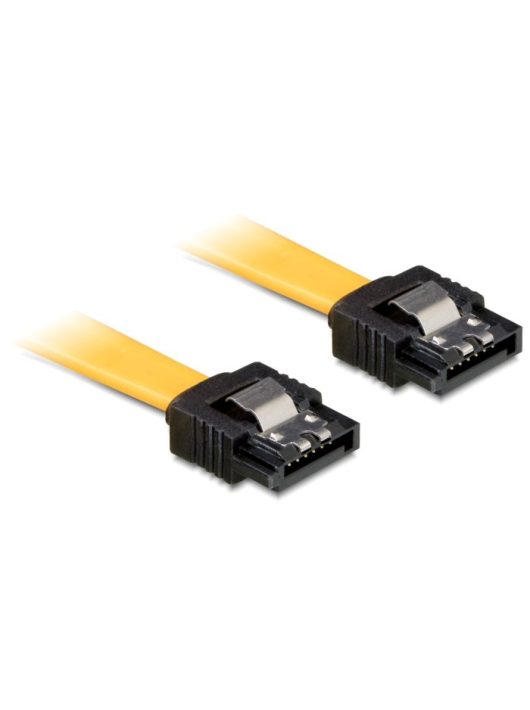 DeLock Cable SATA 6 Gb/s male straight > SATA male straight 20 cm Yellow Metal