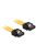 DeLock Cable SATA 6 Gb/s male straight > SATA male straight 30cm Yellow Metal