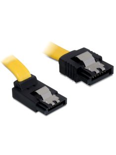   DeLock Cable SATA 6 Gb/s male straight > SATA male upwards angled 50cm Yellow Metal