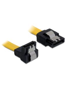   DeLock Cable SATA 6 Gb/s male straight > SATA male downwards angled 20cm Yellow Metal