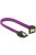 DeLock SATA cable 6 Gb/s 20cm down / straight metal Purple Premium