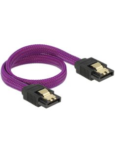   DeLock SATA cable 6 Gb/s 30cm straight / straight metal Purple Premium