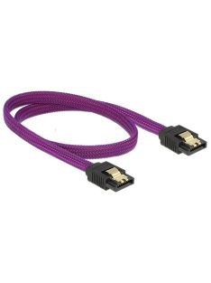   DeLock SATA cable 6 Gb/s 50cm straight / straight metal Purple Premium