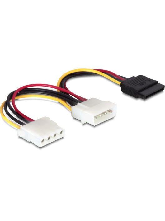 DeLock Cable Power 4 pin male > SATA 15 pin female + Power 4 pin female