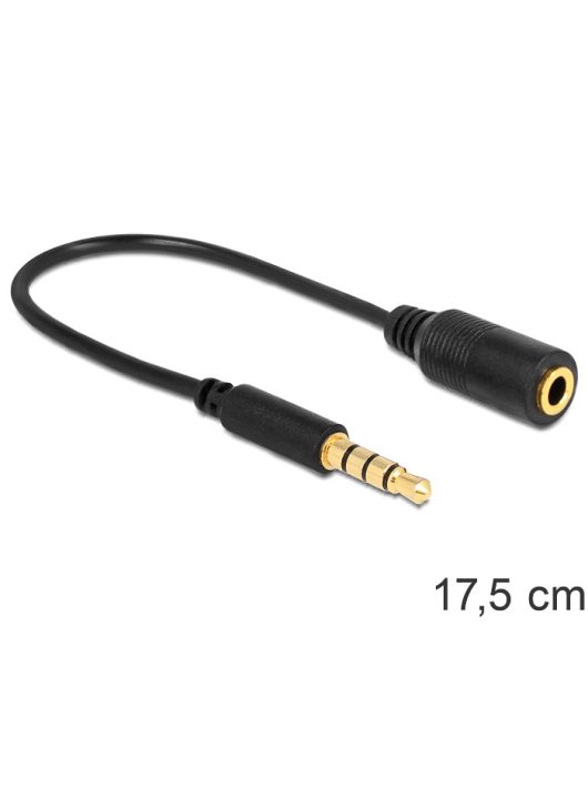 DeLock Cable Stereo jack 3.5 mm 4 pin > Stereo plug 3.5 mm 4 pin (changes the pin assignment)