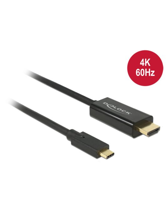 DeLock Cable USB Type-C male > HDMI male (DP Alt Mode) 4K 60 Hz 2m Black