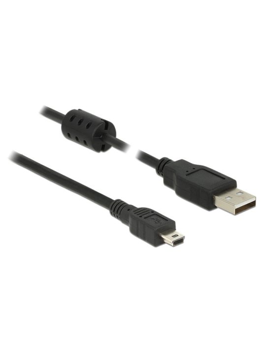 DeLock Cable USB 2.0 Type-A male > USB 2.0 Mini-B male 1,5m Black