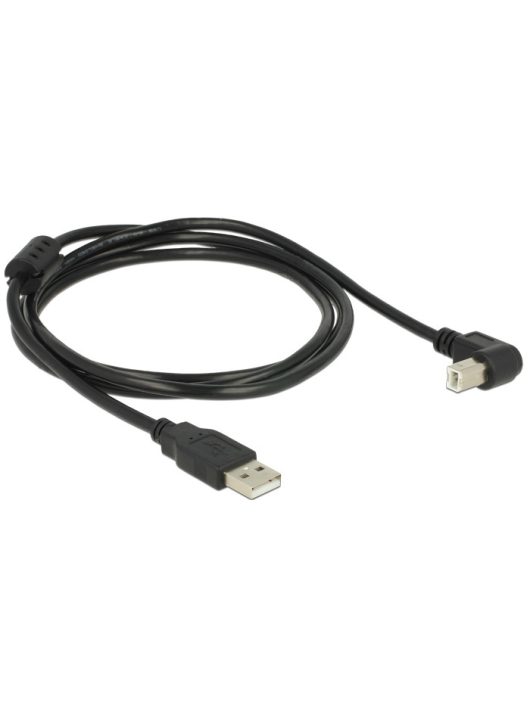 DeLock Cable USB 2.0 Type-A male > USB 2.0 Type-B male angled 1,5m Black