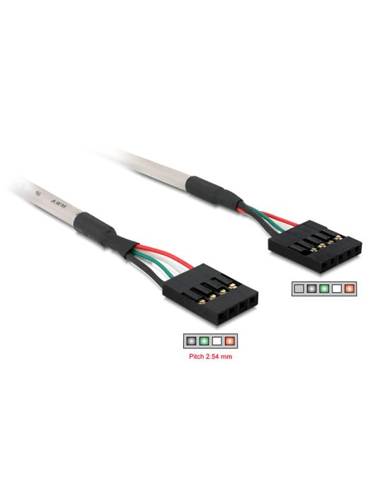 DeLock Cable USB Pinheader 4pin/5pin female-female