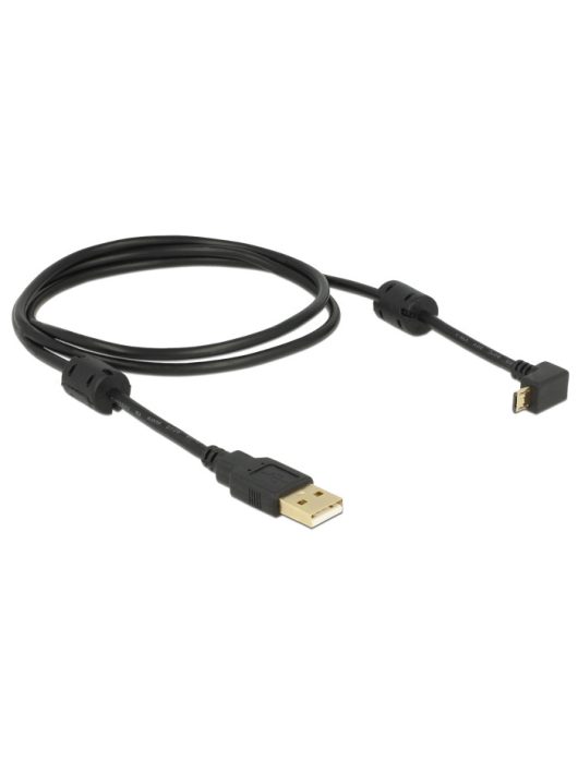 DeLock Cable USB-A male > USB micro-B male angled 90° up/down