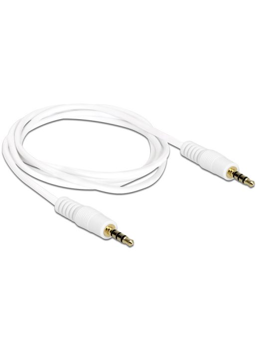 DeLock Cable Stereo Jack 3.5 mm 4 pin male > male 1m White