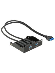 DeLock USB3.0 2-Port with internal 19 pin Frontpanel Black