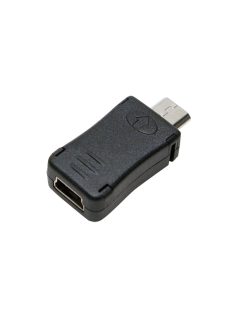 Logilink miniUSB Female to microUSB Male adapter Black