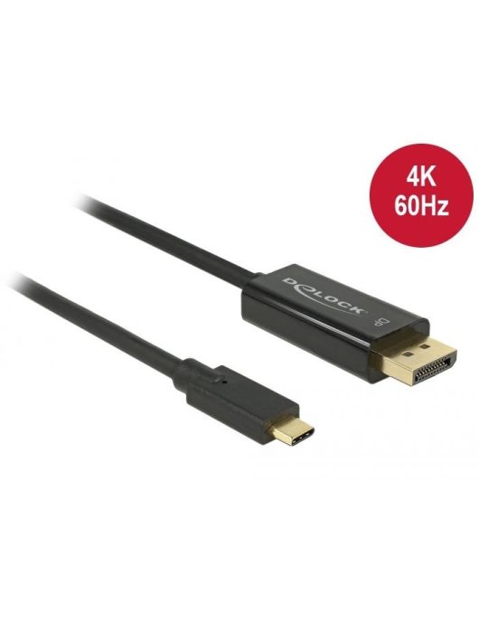 DeLock USB Type-C male - DisplayPort male (DP Alt Mode) 4K 60Hz cable 3m Black