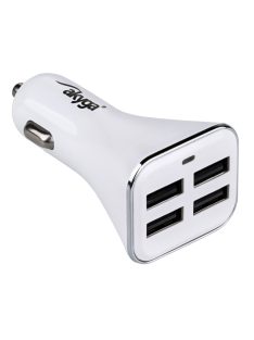 Akyga AK-CH-09 USB Adapter 12-24V/5V/6,8A 4USB White