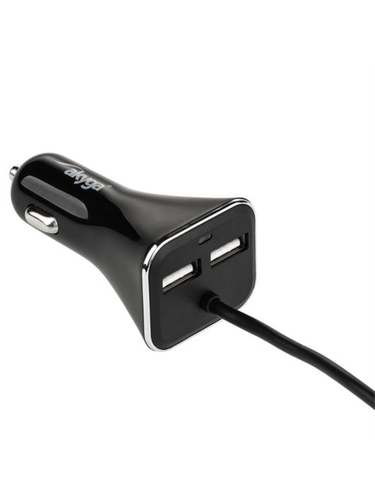 Akyga AK-CH-10 USB Adapter 12-24V/5V/9A 4USB Black