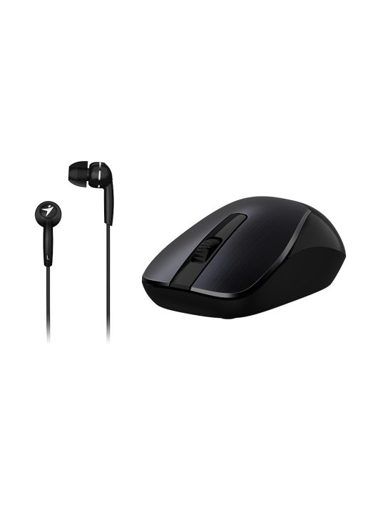 Genius MH-7018 wireless mouse Black + In-ear Headset Set Black