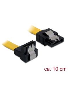   DeLock Cable SATA 6 Gb/s male straight > SATA male downwards angled 10 cm Yellow metal