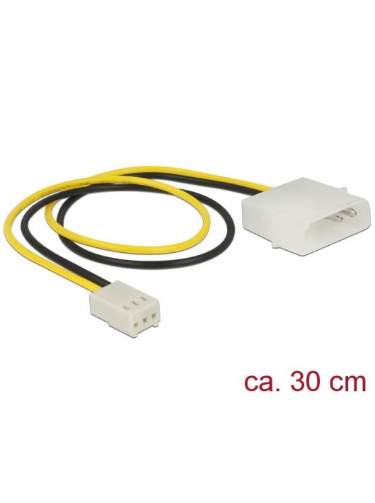 DeLock Power Cable 2 pin male > 3 pin female (fan) 30cm