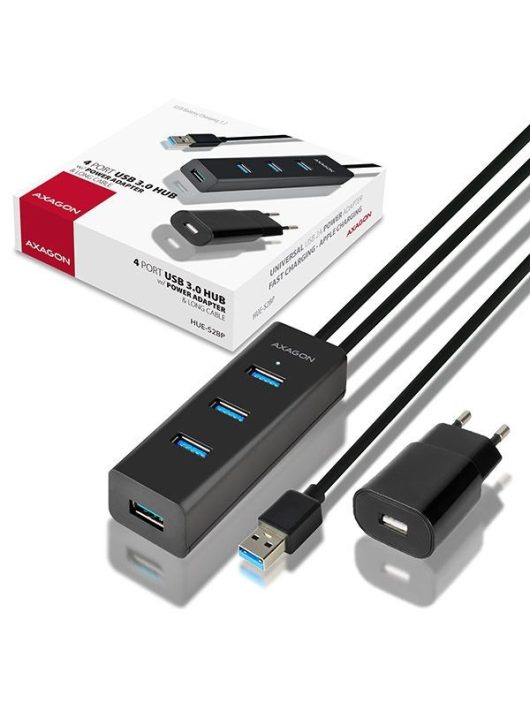 AXAGON HUE-S2BP USB3.0 Charging Hub Black