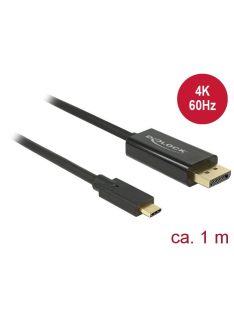   DeLock USB Type-C male > Displayport male (DP Alt Mode) 4K 60 Hz Cable 1m Black