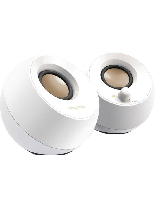 Creative Pebble 2.0 USB Desktop Speakers White