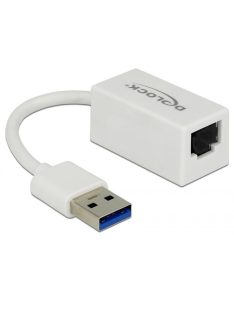   DeLock SuperSpeed USB3.2 Type-A male > Gigabit LAN 10/100/1000 Mbps compact Adapter White