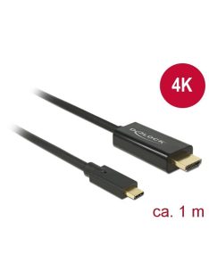   DeLock USB Type-C male > HDMI male (DP Alt Mode) 4K 30 Hz 1m Cable Black