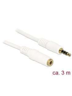   DeLock Audio Stereo Jack 3.5 mm male / female IPhone 4pin 3m Extension Cable 3m White