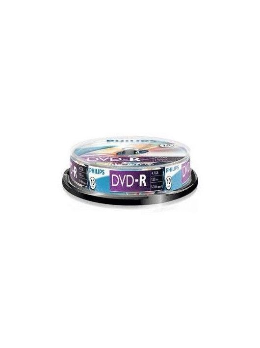 Philips DVD-R 4,7Gb 16x Hengeres 10db/csomag (10-es címke)