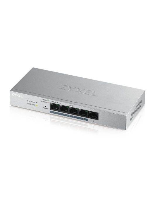 ZyXEL GS1200-5HPV2 5port Gigabit LAN (60W) PoE web menedzselhető asztali switch